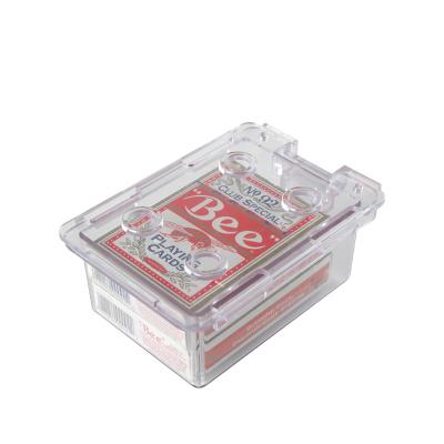 China Casino Accessories Transparent Poker Playing Cards Storage Boxes for sale