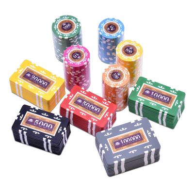 China Customized Texas Holdem Tournament Poker Set Ceramics 39mm Mix Color for sale