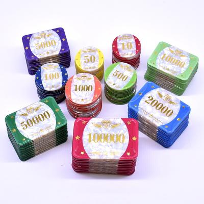 China Recipiente de fichas de cassino de cerâmica ODM 760 peças de acrílico para clube de pôquer à venda