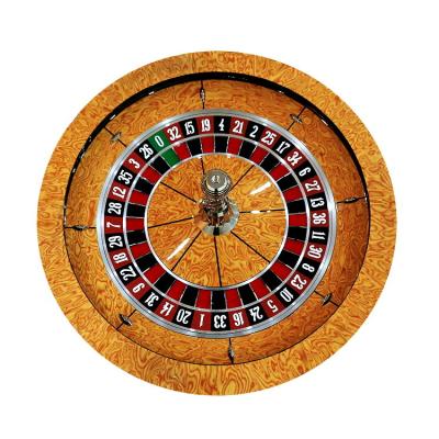China Yellow Professional Casino Roulette Wheel Game Solid Wood Wheel for sale