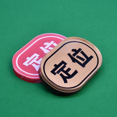 China Niuniu Custom Poker Dealer Button Texas Round Acrylic Material à venda