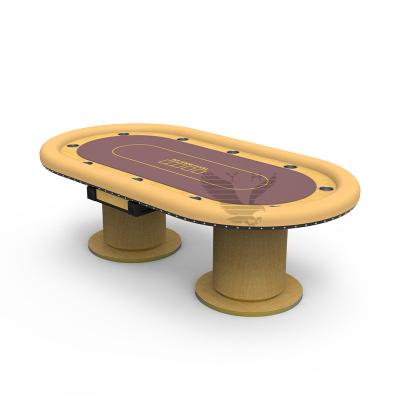 China MDF PU Wood Roulette Table With Cup Holders Casino Standard for sale