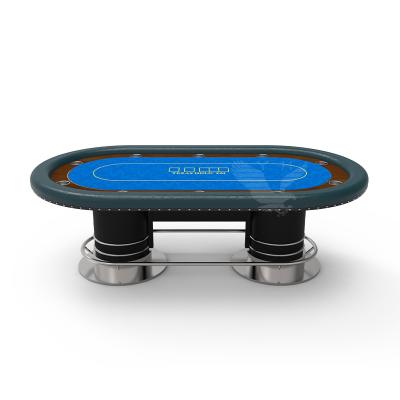 China Mesa de póquer de casino personalizada con mesa de fieltro para lugares de entretenimiento en venta