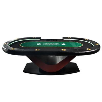 China Mesa de pôquer de madeira maciça OEM/ODM mesa de pôquer profissional com pernas em forma de X à venda