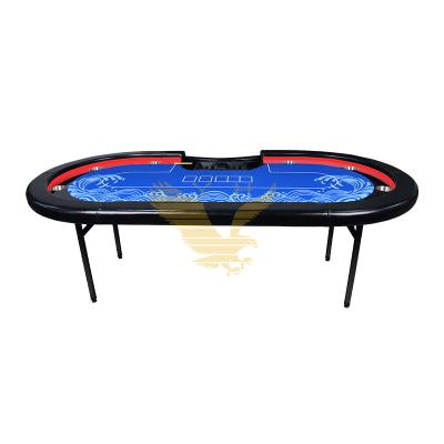 China Wood Laminate Casino Poker Table With Customized Dealer Tray for sale