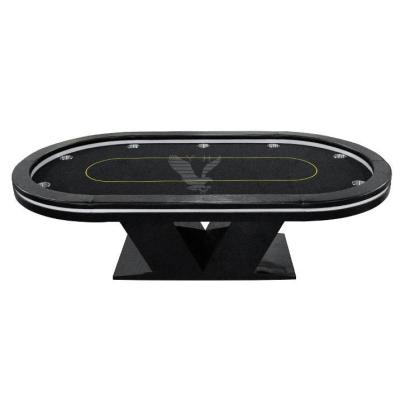 China 200lbs-250lbs Weight Limit Casino Baccarat Poker Table With Metal Legs for sale