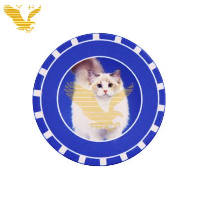 Китай 10 грамм 100 штук Покерный чип на заказ из керамики Казино вечеринки Доставки для домашних животных Кошка покерные чипы продается