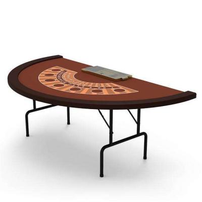 China 2200*1200*800MM Stainless Steel Folding Poker Table With Custom Game Layout for sale