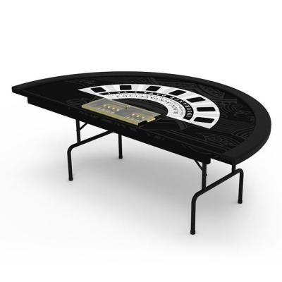 China 8 Players Folding Poker Table With Custom Cup Holders For Casino Parties for sale