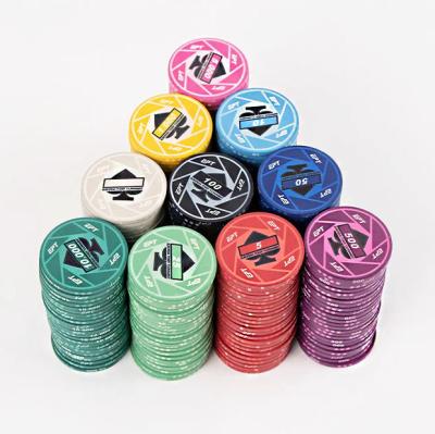China Custom Casino Ceramic Poker Chips Set 300 Pieces 500 Pcs for sale
