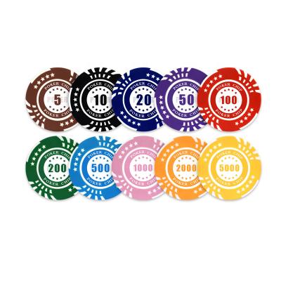 China Custom 40mm Casino Poker Chips Clay 14 Gram For Casino Theme Party for sale