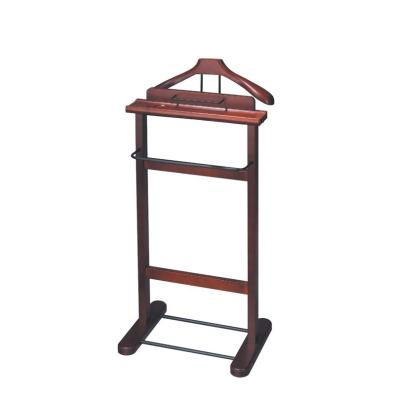 China Best COAT RACK Design Classic Walnut Luxury Clothes Solid Wood Valet Stands for sale