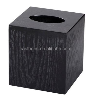 China High Quality Wooden Tissue Box Hotel Supplies Black Wooden Tissue Box Lid for sale