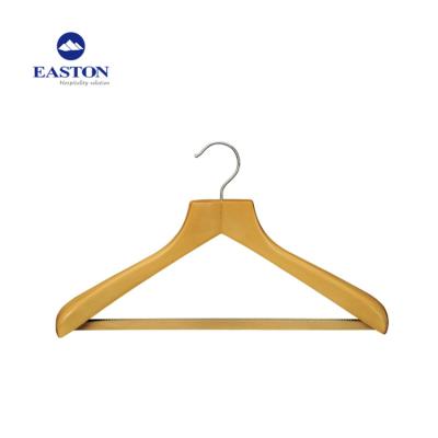 China 4.5cm hotel wooden coat hangers for hotel guest room for sale