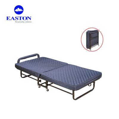 China Easy To Fold And Unfold Hotel Room Folding Bed Supplies , Folding Bed For Guests With Headboard for sale