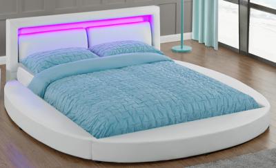 China Customized White Velvet Fabric Bed Frame Crushed Velvet Double Bed ODM OEM Te koop