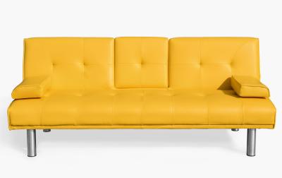 Китай Современный складной диван-футон с откидным креслом из искусственной кожи для компактного жилого пространства продается