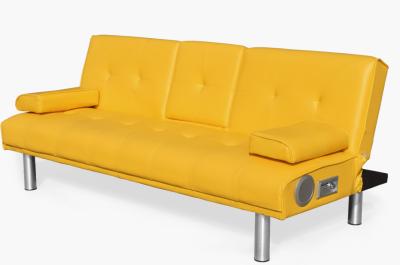 中国 Yellow  Foldable Sofa Bed European Style Living Room 販売のため