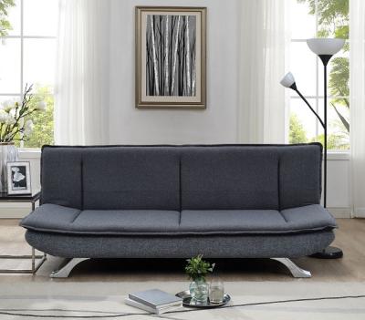 China Donker Grey Fabric 3 Seater Sofa Bed With Chrome Feet 100 Stukken van MOQ Te koop