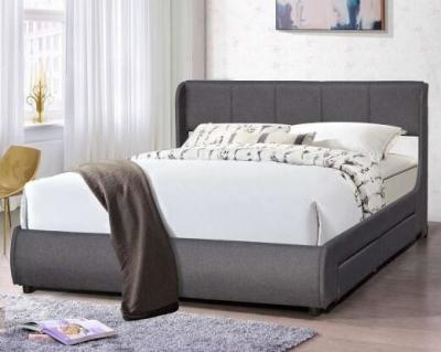 China Modern King Size Upholstered Platform Bed Comfortable Headboard Bed for sale