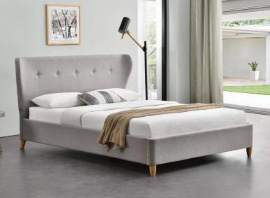 China Cama tapizada del mismo tamaño de la tela de lino del diseño simple para el dormitorio 50pcs MOQ en venta