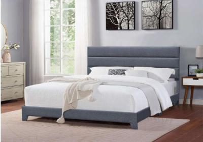 China Linen Fabric Upholstered Bed Frame King Size Wholesale Bed Manufacturers for sale