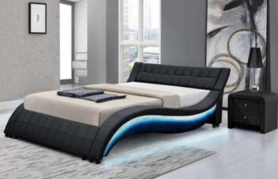 China Wholesale Confortable Plywood Bed Frame Remote Cotrol LED Ligting for sale