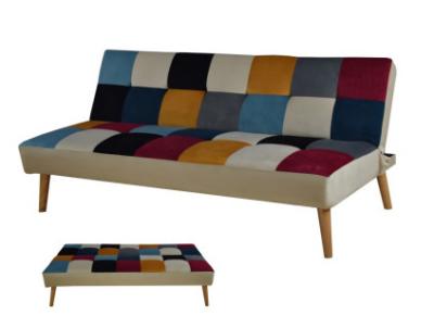 China Sala de visitas colorida Sofa Bed dobrável da tela de veludo do ODM da venda quente à venda