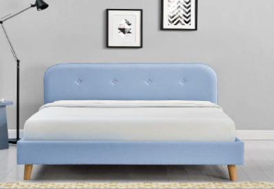 China La tela tapizó la madera contrachapada que la cama azul del color enmarca la moda moderna en venta