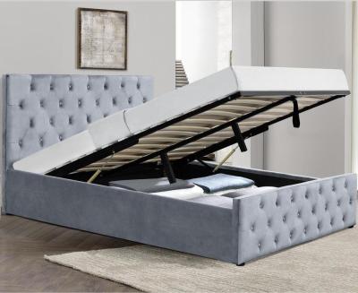 China 4 Legs Oem Double Bed With Gas Lift Mechanism Storage for sale