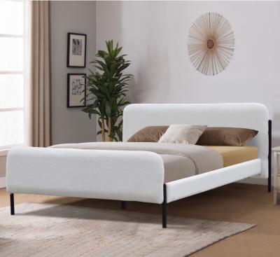 China Full Size Velvet Tufted Upholstered Platform Bed Frame With Headboard for sale