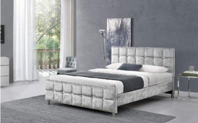 中国 Oem Plywood Upholstered Fabric Beds Fashion Headboard / Footboard 販売のため