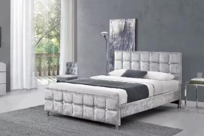 China Bed Frame with Headboard, Sturdy Platform Bed with Wooden Slats Support en venta