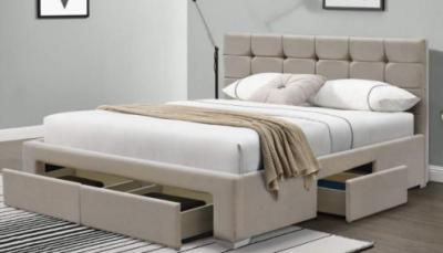 China Upholstered Platform Bed Frame with 4 Storage Drawers, Easy Assembly en venta