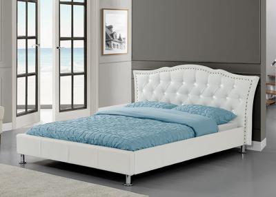 China Bed Frame Full Size - Platform Bed with Faux Leather Upholstery headboard Te koop