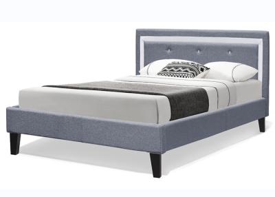 China o quadro da cama da madeira compensada da tela de 150*200cm estofou simples moderno à venda