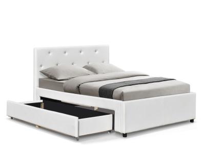 Chine Taille de lit de Sunny Modern Faux Leather Storage double avec l'OEM de tiroirs à vendre