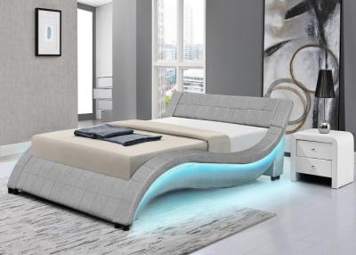 China La plataforma LED de la reina de Harmin tapizó la certificación de la cama ROSH BSCI en venta