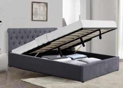 China Plywood Upholstered Tufted Storage Bed for sale
