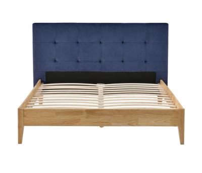 China Quadro de Sunny Blue Linen Fabric Bed com certificação do CE da cabeceira à venda