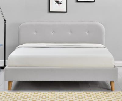 China O ODM adornou a cama de plataforma estofada 140x200Cm simples moderno da rainha à venda