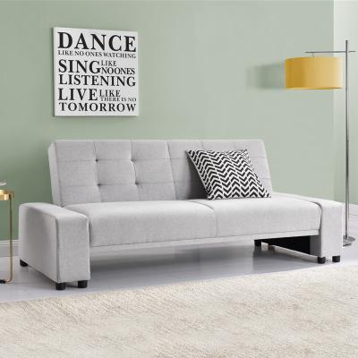 China Certificación de lino del italiano BSCI de Grey Velvet Foldable Sofa Bed de la tela en venta