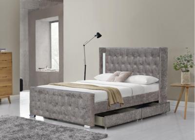 China Optional Size and Multicolor  Upholstered Bed Tufted Buttons With storage à venda