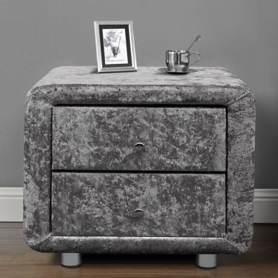 China Fabric Two Drawer Bedside Table for sale