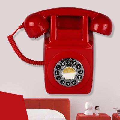 Chine Téléphone attaché de style européen de téléphone de ligne terrestre attaché par couleur crème rétro à vendre