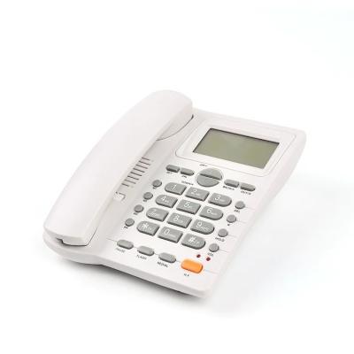 China 8 Digits White Corded Phone FSK Dual System Wall Mounted Landline Phone for sale
