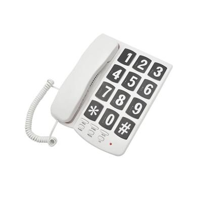 China Braille Big Button Corded Telephone Free Charge Desktop Corded Landline Phone for sale