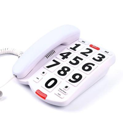 China Flash Function Large Button Phone ABS Desktop Corded Phone For Home And Seniors for sale