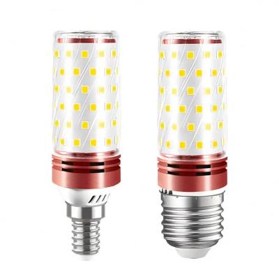 China E14 LED Corn Bulb Light Tricolor Dimming 12W / 16W Chandelier Candle Light Bulbs for sale