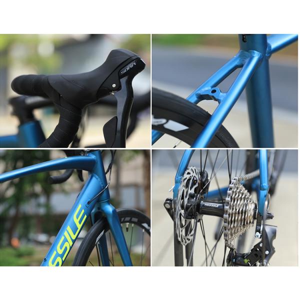 Quality 700C Complete Aluminum Carbon Fiber Bicycle 21 Speed Double Disc Brake Full for sale